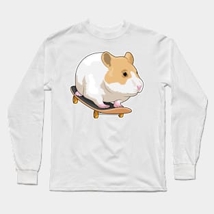 Hamster Skater Skateboard Long Sleeve T-Shirt